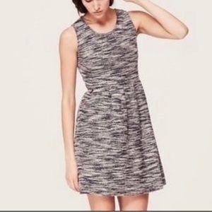 Loft Nubby Tweed Tank Dress with exposed back zipper